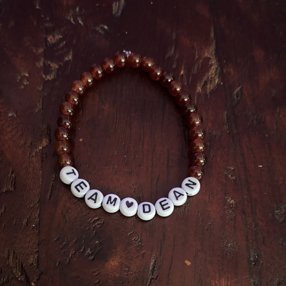 Handcrafted team Dean fandom vibes bracelet by me 🤎